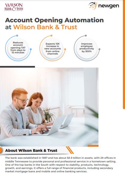 Account Opening Automation at Wilson Bank & Trust