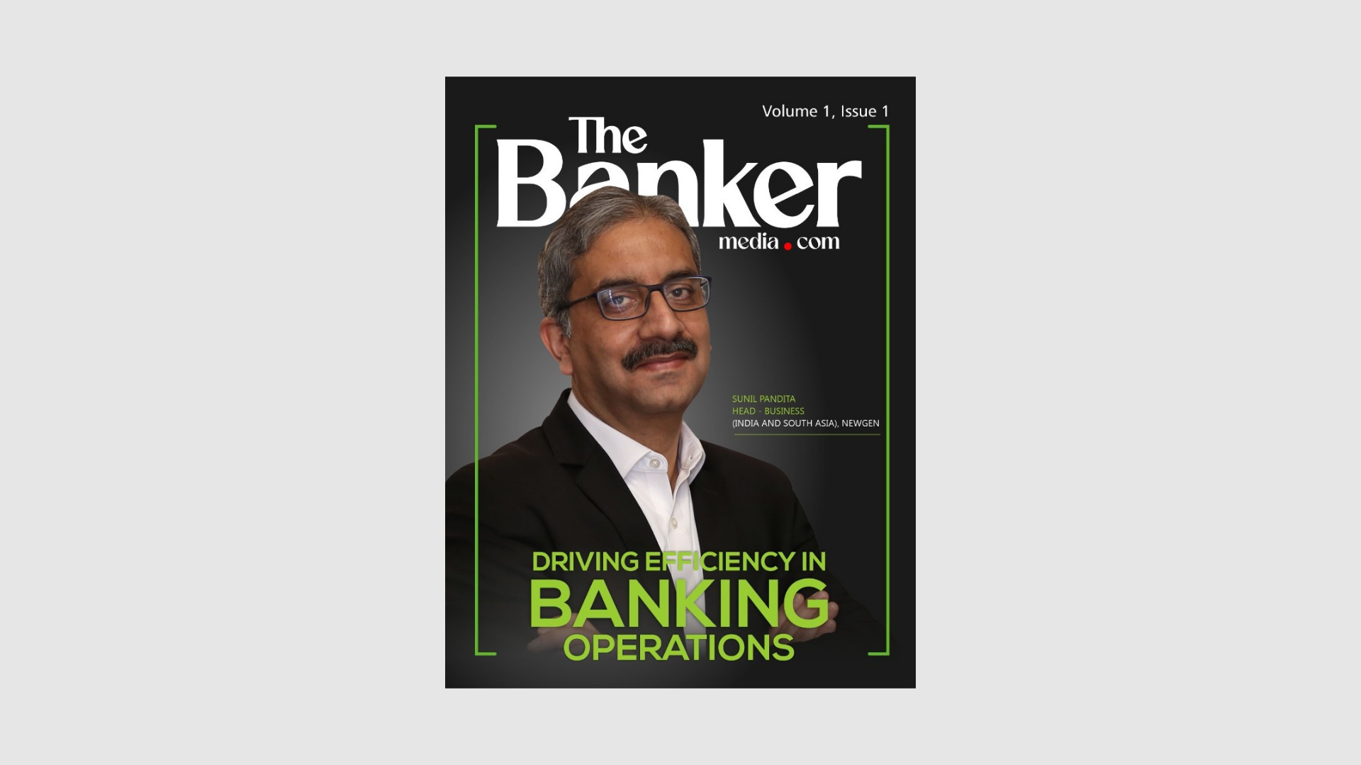 Sunil Pandita on 'The Banker' Cover Page