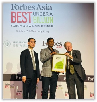 Forbes Asia - Best Under a Billion Award 2024